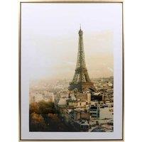 City Landmarks Glossy Wall Art - Framed Canvas, Modern Chic, 80x60cm
