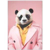 Panda Animal Wall Art - Framed Print, Gem Embellishments, 60x80cm Modern Decor