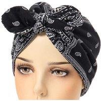 Unisex Black Polyester Sleeping Cap Hair Styling Care Bonnet Wrap For Women