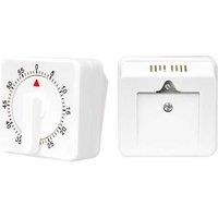 Mechanical Timer Kitchen Countdown Clock - Minimalist Modern Metal Design, Battery-Free, Compact (7.6x7.6cm)