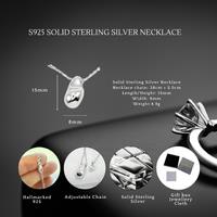 S925 Sterling Silver Fluid Pebble Pendant Necklace - Adjustable Minimalist Chain