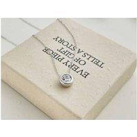 Sterling Silver 1.25Ct Round Zircon Pendant Necklace - Adjustable Chain, Statement Jewellery