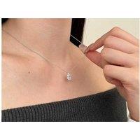2.0Ct Radiant Cut Zircon Gold Pendant Necklace - 18K Silver & Rose Gold Plated, Adjustable Chain