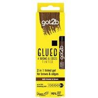 Got2B Glued B&E Strong Hold Tinted Styling Gel, Dark Brown, 16Ml X3 - For All Hair Types, Flake-Free, Colour Enhancing
