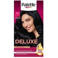 Palette Deluxe Blue Black Permanent Hair Dye with Caring Oils & Keratin, 2 Pack, Salon-Quality Grey Coverage