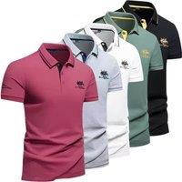 Kids' Breathable Embroidered Polo Shirt - Summer Mesh Stretch, Easy Care
