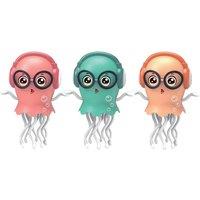 LED Jellyfish Table Lamp - Rechargeable, Sound-Activated, Modern Mood Lighting