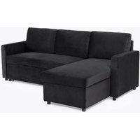 Luna Corner Sofa Bed with Storage - Black or Blue