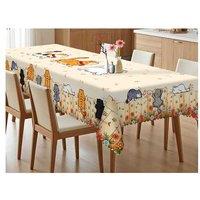 Cute Cat Polyester Tablecloth - Durable, Washable Dining Table Cover