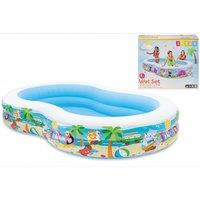Intex Inflatable Family Pool - Spacious Water Play Centre for Kids & Adults (262cm x 160cm) - Outdoor Garden Fun - Age 3+