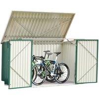 PRICE DROP! 8.9ft x 4.8ft Durable Outdoor Steel Storage Shed with Lockable Doors & Lean-to Roof