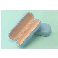 Unisex Blue Unisex Hard Shell Sunglasses Case - Durable Pu Leather, Universal Fit, Protective Travel Eyewear Box