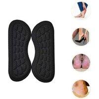 Unisex Black 6 Pairs Anti-Wear Heel Protection Shoe Cushions - Soft Polyester & Sponge Liners For Men & Women