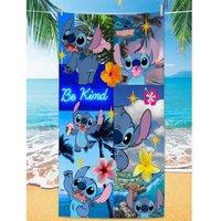 Cartoon Anime Stitch Printed Beach Towel