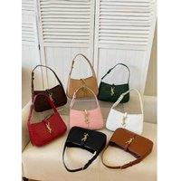 Unisex White Chic Croc-Textured Underarm Bag - Trendy & Versatile - 8 Colors