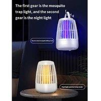 Electric Mosquito Zapper Lamp - Modern Garden Patio Accessory, Dual-Function UV Insect Trap (White & Cream White)