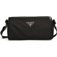 Women's Black PU Leather Crossbody Barrel Bag - Adjustable Strap, Lightweight, Everyday Purse