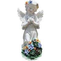 Nordic Praying Angel Solar Resin Statue Ornament