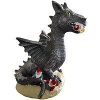Resin Man-Eating Dragon Garden Ornament - Rustic Outdoor Sculpture