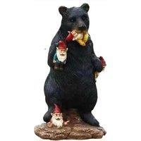 Black Bear Eating Elf Desktop Ornament