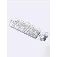 Crystal-Clear Rgb Mechanical Wireless Keyboard & Mouse Combo - Bluetooth, Tri-Mode, Gaming Ready (Fog White/Ice Black)