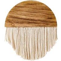 Simple Tassel Bohemian Wall Art Tapestry - Hand-Woven Cotton & Wood, Decorative Home Decor