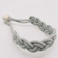 Braided Cotton Rope Curtain Tiebacks - Rustic Boho Soft Furnishing, Magnetic, 25x10cm, Set of 2