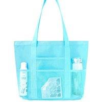 Foldable Mesh Beach Bag - Lightweight, Quick-Drain, Large Capacity Holdall