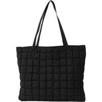Unisex Black Cotton Tote Bag - Large, Lightweight Shoulder Handbag for Everyday Commute