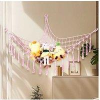 Large Hand-Woven Cotton Rope Net Storage Hammock - Minimalist Toy & Home Organiser