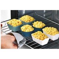 24 Pack Silicone Cupcake Baking Cups - Reusable, Heat-Resistant, Mixed Colours & 3 Shapes