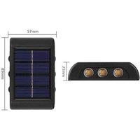 6 LED Solar Wall Light - Weatherproof Outdoor Fence Lantern