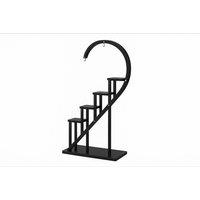 Curved 4-Tier Plant Stand for Elegant Display - Black