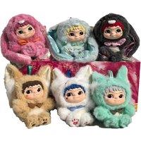 Unisex Black Wakuku Fox or Bunny Mischievous Diary Plush Keychains - 6 Styles