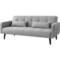 Pendle Click Clack Sofabed in Silver - Space-Saving Modern Comfort