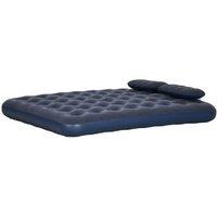 Outsunny Inflatable Double Air Bed for Camping - Durable PVC, Compact, Hand Pump Included