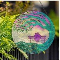 Valentine's Day Glass Pendant Sun Catcher - 15cm Decorative Hanging Ornament