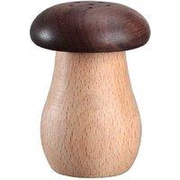 Mushroom Toothpick Holder - Solid Wood Decorative Tabletop Storage (Black Walnut & Beech, 5x5x10cm, Whimsical Design)