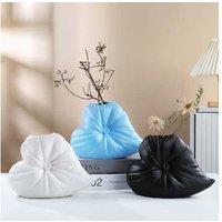 Ceramic Decorative Ornaments - Hand-Painted Modern Minimalist Vase, 28cm, New Chinese Style