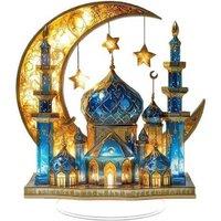 Acrylic Modern Moon Festival Desktop Ornament - 15x15cm Decorative Art for Home & Office