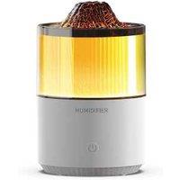 Volcanic Rock LED Aroma Diffuser Table Decor - Modern ABS/PP, Flame Effect, Compact 9.6x9.6x15cm