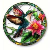 Acrylic Hummingbird Suncatcher Wall Art - European Style, Waterproof, 8cm Decorative Accent