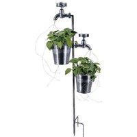 Solar LED Retro Faucet Garden Path Light with Double Bucket - IP65 Waterproof Outdoor Lighting