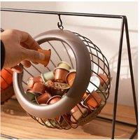 Wrought Iron Decorative Fruit Basket - Large Nordic Style, Multi-Functional Home Storage (49x16x27cm)
