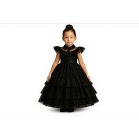 Wednesday Adams Black Dress with Accessories