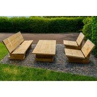 Rustic Scaffold Board 4 Piece Garden Furniture Set-Classic & Durable