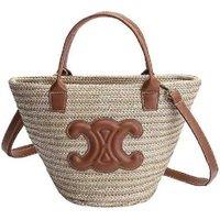 Women's Straw Tote Beach Bag - Large Rattan Travel & Everyday Holdall