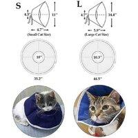 Soft Plush Cat Recovery Collar - Adjustable Anti-Lick Cone for Surgery & Wound Care