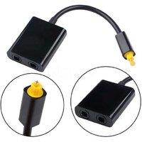 Digital Spdif Optical Audio Splitter 1 In 2 Out - Hifi Toslink Adapter Hub