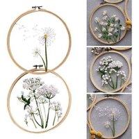 European Mesh Embroidery DIY Floral Wall Art Cross Stitch Kit - High-Quality Needlework Decor